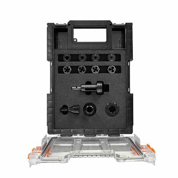 Versadrive ImpactaDie Kit including Adapter/Collar + 1/4, 5/16, 3/8, 1/2'' UNC Guides and Hex Die Nuts 115820-SET